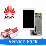 Ekranas skirtas Huawei Y5-II baltas su rėmeliu (Service Pack)