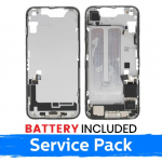 Ekrano rėmas / Vidinis korpusas skirtas Apple iPhone 16e korpusas + baterija / White / (Service Pack)
