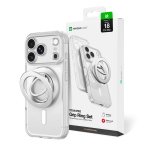 AmazingThing Titan Pro Lens Ring Set &uuml;mbris mudelile iPhone 18 Pro Max, kaamerakaitsega ja magnetr&otilde;ngaga, &uuml;hildub MagSafe'iga &ndash; v&auml;rv: l&auml;bipaistev