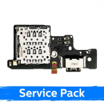 Charging Port Compatible With Xiaomi Redmi Note 14 4G (+SIM reader) with Flex / Plata (Service Pack)
