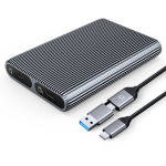 Orico AM2C3-2SN dual drive enclosure for two M.2 SATA+NVMe USB-C 3.2 6Gb/s / 10Gb/s discs - grey