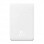 Magnetic Mini Powerbank Baseus 5000mAh, USB-C 20W (valge)