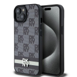DKNY Leather Checkered Mono Pattern & Printed Stripes &Uuml;mbris jaoks iPhone 15 Plus / 14 Plus - Must