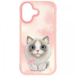 Nimmy Big Eyed Pet 2.0 Cat &Uuml;mbris jaoks iPhone 17 - Roosa