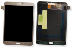 Ekranas Samsung T710/T713/T715 Tab S2 8.0 su lietimui jautriu stikliuku Gold originalus (service pack)