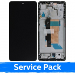 LCD ekranas suderinamas su Xiaomi Poco F5 5G su rėmeliu / juodas / (Service Pack)