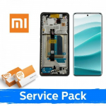 LCD ekranas suderinamas su Xiaomi Redmi Note 14 Pro+ 5G su rėmeliu / Pusnakčio juodas / (Service Pack)
