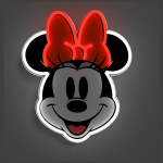 Neon Yellowpop Disney Minnie Printed   Face
