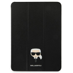 Karl Lagerfeld Saffiano Karl Head Book Cover for iPad Pro 11" - Black