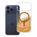 &Uuml;mbris iPhone 17 Pro Max / 18 Pro Max (madal kaamera serv) Golden &uuml;hilduv MagSafe-ga kuldne