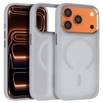 Liavec Cloudy Case with Metal Camera Frame for Iphone 18 Pro Max/17 Pro Max gray Control Button)