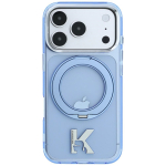 Karl Lagerfeld IML Ring Stand 360 Kameo Metal MagSafe-&uuml;mbris iPhone 18 Pro Max / 17 Pro Max jaoks, sinine
