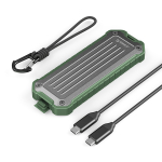 Orico OTPX-G2 M.2 NVMe/SATA SSD USB-C 3.2 Rugged Tactical Drive Enclosure - Grey-Green