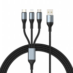 BWOO 3-in-1 Cable USB - USB-C, Lightning, Micro USB 1m 3A X274 must