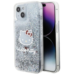 Hello Kitty Liquid Glitter Charms Kitty Head &uuml;mbris jaoks iPhone 15 - h&otilde;bedane