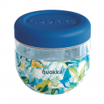 Quokka Bubble Food Jar 770 ml toidun&otilde;u, siniste pojengide muster