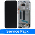 Ekranas skirtas Xiaomi Mi 10 Lite 5G su rėmeliu / Dream White / (Service Pack)