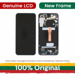 LCD ekranas suderinamas su Samsung S911 S23 su rėmeliu / (Graphite) Phantom Black / (atnaujintas: Telemax)
