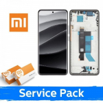LCD ekraan &uuml;hilduv Xiaomi Redmi Note 14 Pro 5G raamiga / Kesk&ouml;&ouml; must / (Service Pack)