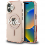 Karl Lagerfeld IML Choupette Sketch Logo MagSafe &Uuml;mbris iPhone 16 - roosa