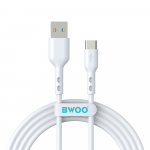 BWOO Cable USB - USB-C 1m 3A Valge BO-X172C