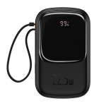 Baseus i&scaron;orinė baterija 20000mAh Qpow Pro - USB + Type C - PD 22,5W su Type C kabeliu (PPQD060301) juoda