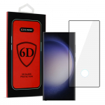 Tel Protect Full Glue 6D Karastatud klaas jaoks SAMSUNG GALAXY S23 ULTRA BLACK (with a hole jaoks a scanner)