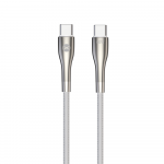 "Forever Sleek" kabelis USB-C - USB-C 1,0 m 60W baltas