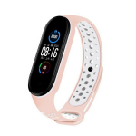 Beline dirželis Design Mi Band 7/6/5 rožinis-baltas /rožinis-baltas