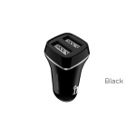 Borofone BZ2 Joyroad autolaadija 2 USB-A pordiga, 12 W, must