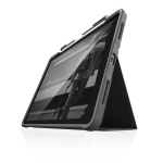 STM Dux Plus vastupidav MIL-STD-810G &uuml;mbris Apple Pencil hoidjaga iPad Air 11 M3 2025 / M2 2024 / iPad Air 10.9 5-4 gen 2022-2020 jaoks, must