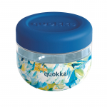 Quokka Bubble Food Jar 500 ml toidun&otilde;u, siniste pojengide muster