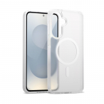 Crong Hybrid Matte Magnetic MagSafe &uuml;mbris seadmele Samsung Galaxy S25, valge
