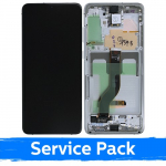 Ekranas skirtas Samsung G986 (G985) S20 Plus su rėmeliu / Cloud White / (Service Pack)