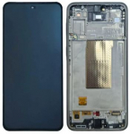 LCD screen Samsung A376 A37 5G with touch screen and frame Charcoal original (service pack)