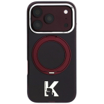 Karl Lagerfeld IML Ring Stand 360 Kameo Metal MagSafe-&uuml;mbris iPhone 18 Pro Max / 17 Pro Max jaoks, bordoopunane