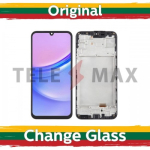 LCD Display Compatible With Samsung A155 A15 4G / A156 A15 5G Black with Frame (Renewed: Telemax)