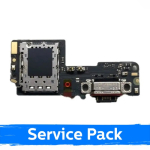 Charging Port Compatible With Xiaomi Redmi Note 14 Pro 5G with Flex / Plata (Service Pack)