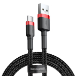 Baseus Cafule USB - USB-C kaabel 1,0 m 3A, punane/must