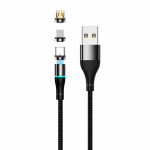 Setty USB magnetic cable 1m 2A nylon must
