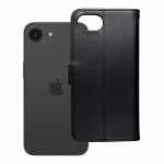 MEZZO Book dėklas telefonui IPHONE 16e (SE 4 2025) - me&scaron;kiukas juodas