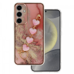 Dėklas telefonui Trend Case skirtas Samsung Galaxy S24 dizaino 6 rožinis