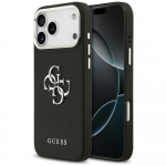 Guess Grained Big 4G Classic Logo &uuml;mbris jaoks iPhone 17 Pro Max - must