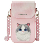 Nimmy Big Eyed Pet 2.0 Cat Phone Bag - Roosa