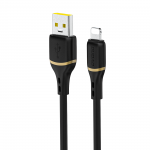 Dudao L25L 30W USB-A - Lightning Kaabel with Soft Silikoon Braid Lightning 1m - must
