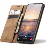 Spacecase piniginės tipo dėklas Galaxy S23 &scaron;viesiai rudas