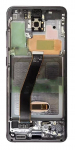 Ekranas Samsung G981F/G980F S20 su lietimui jautriu stikliuku ir rėmeliu Cosmic Grey originalus (used Grade C)
