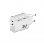 Esperanza EZC105W mains charger 20W valge