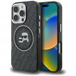 Karl Lagerfeld IML Glitter Karl & Choupette Heads Logo MagSafe &Uuml;mbris iPhone 16 Pro - must