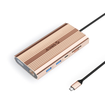 Orico XDR 12-&uuml;hes USB-C dokkimisjaam USB-A USB-C 2x HDMI 4K 60Hz DisplayPort 4K 60Hz RJ45 Gigabit PD 100W SD ja microSD kaardilugeja - roosa kuld